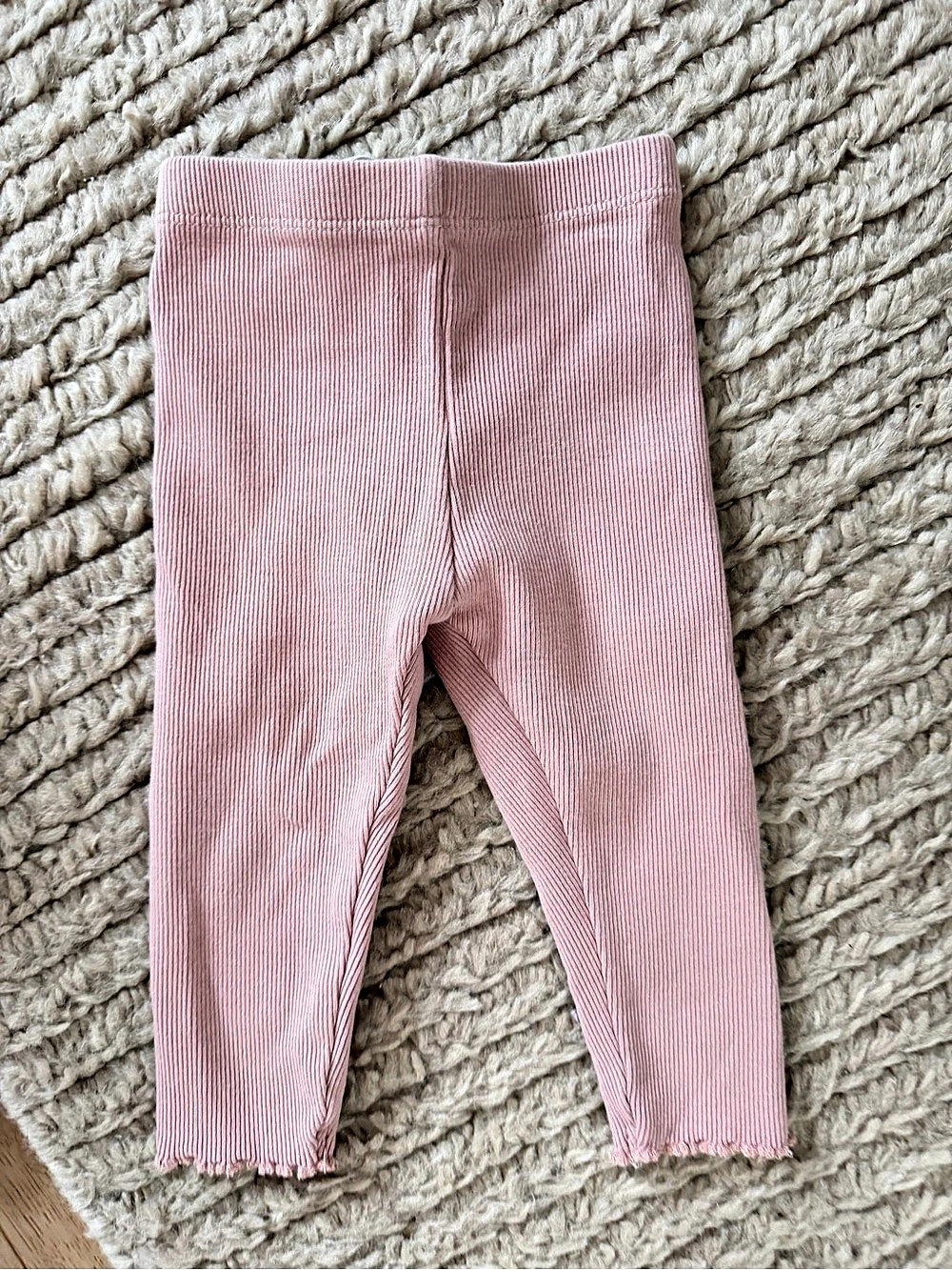 Zara Ribbed Leggings Pink 9-12M